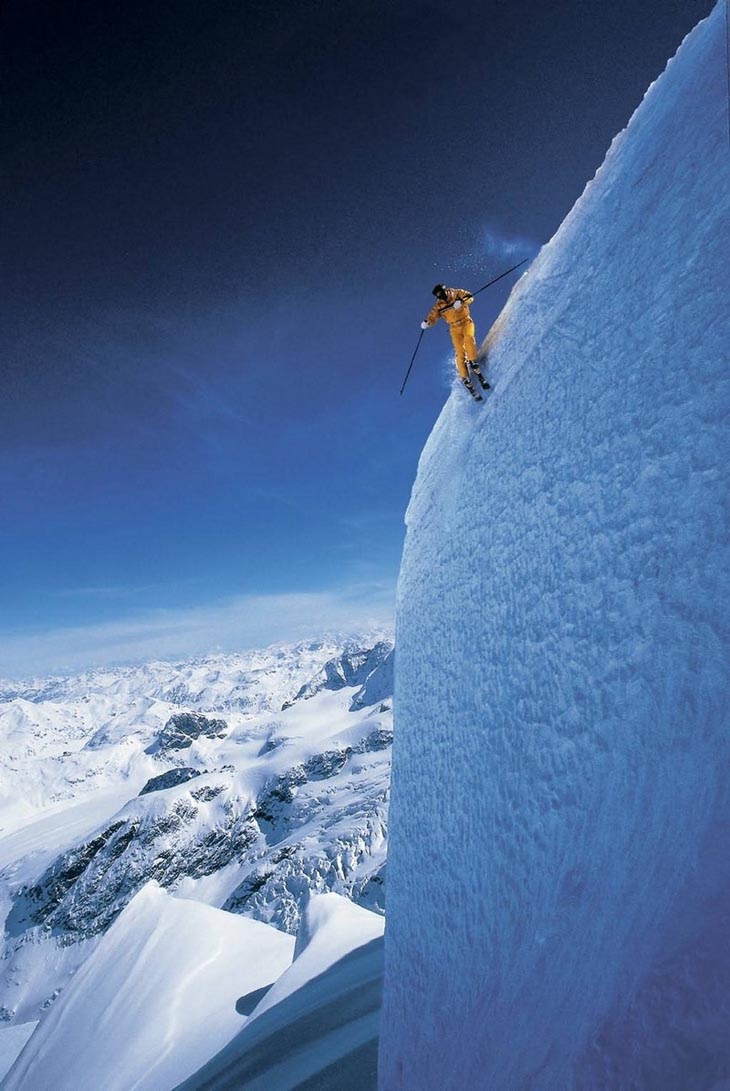 Extreme skiing at Grand Targhee, Wyoming