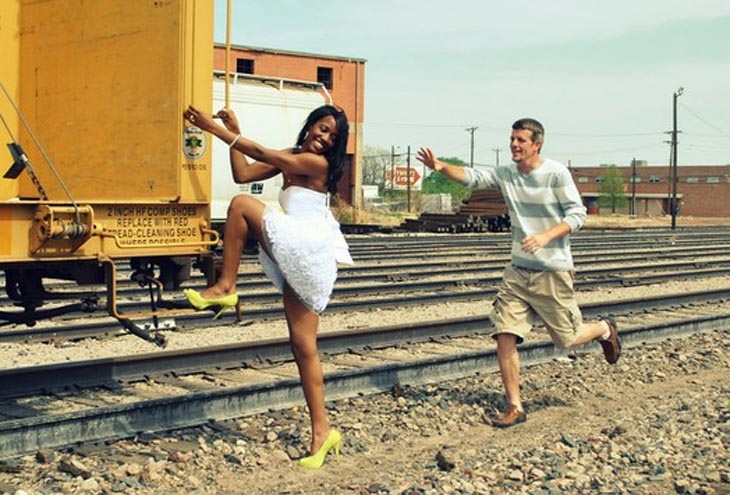 Awkward engagement photos