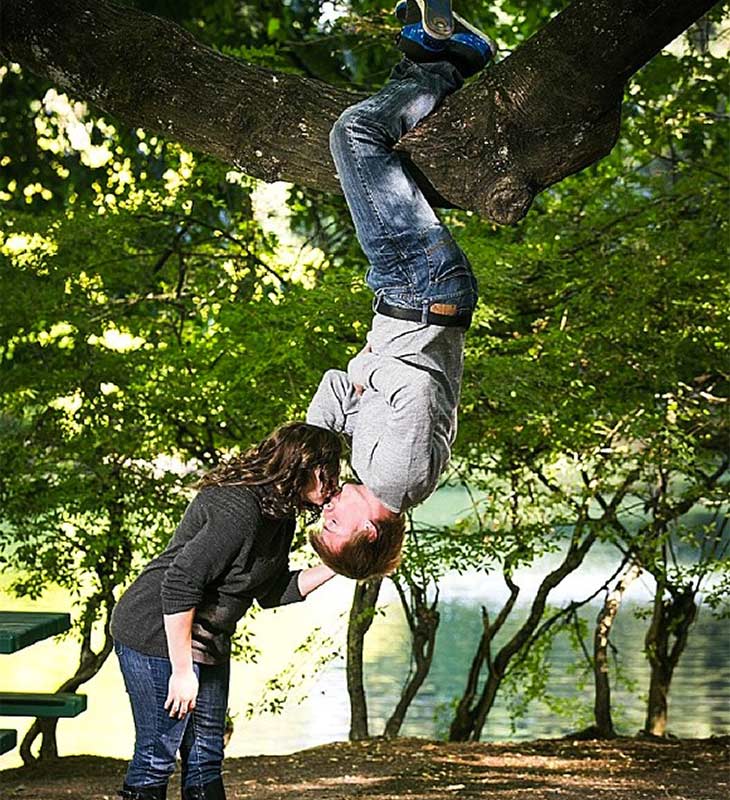 Awkward engagement photos