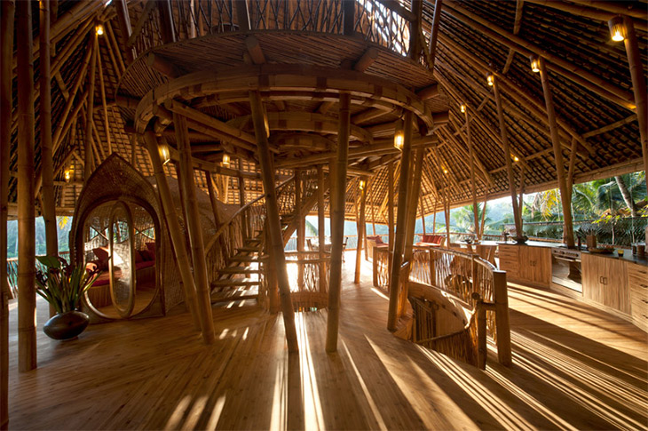 Bamboo huts in Green Village, Bali