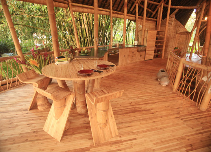 Bamboo huts in Green Village, Bali