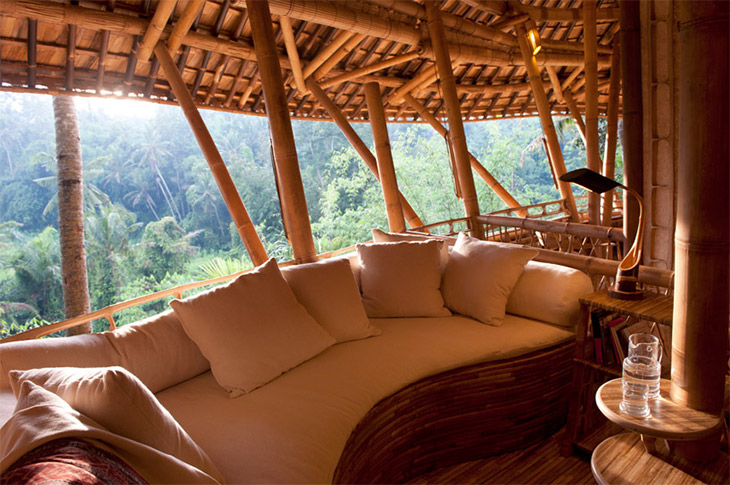 Bamboo huts in Green Village, Bali