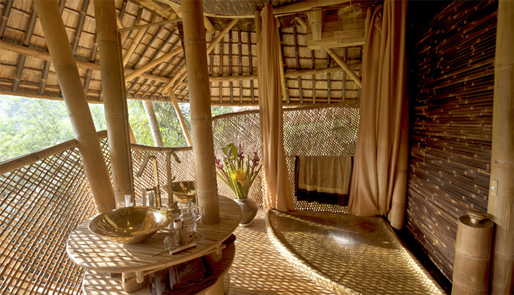 Bamboo huts in Green Village, Bali