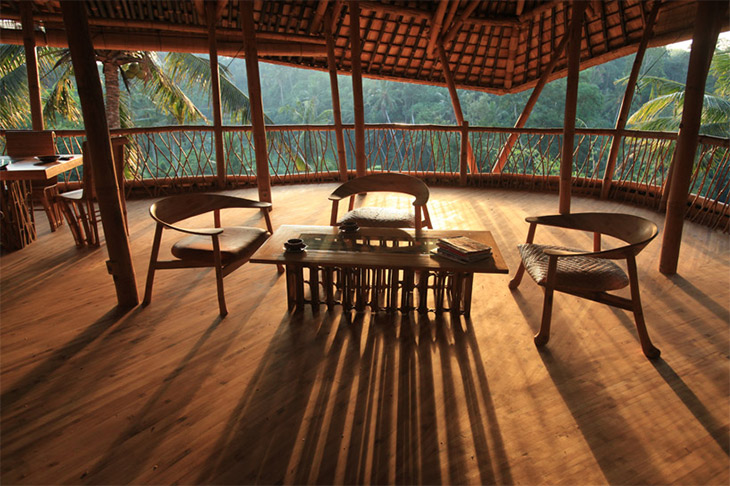 Bamboo huts in Green Village, Bali