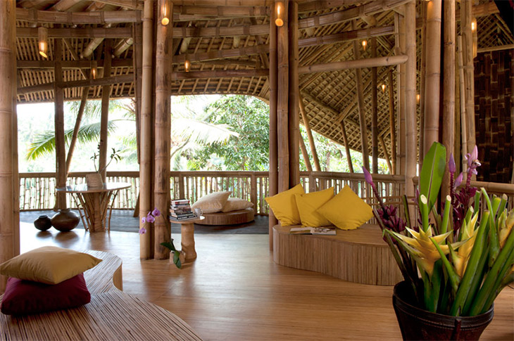 Bamboo huts in Green Village, Bali