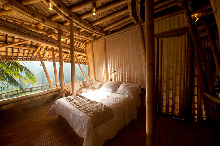 Bamboo huts in Green Village, Bali