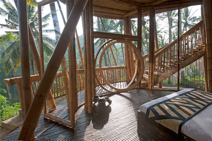 Bamboo huts in Green Village, Bali