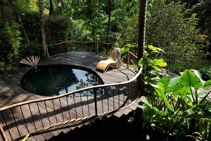 Bamboo huts in Green Village, Bali