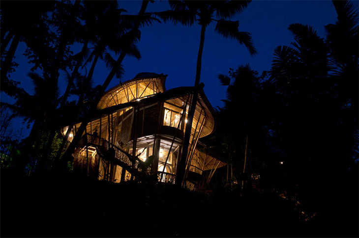 Bamboo huts in Green Village, Bali