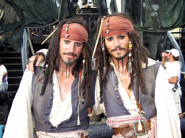 Celebrities and their stunt doubles