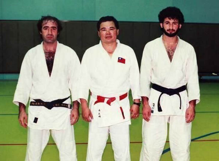 Osama Bin Laden after practicing judo