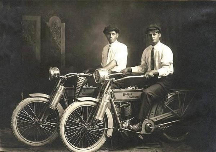 William Harley and Arthur Davidson, 1914 -- The Founders of Harley Davidson Motorcycles