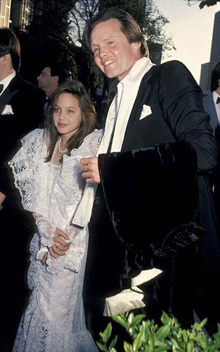 Angelina Jolie and her father, 1986