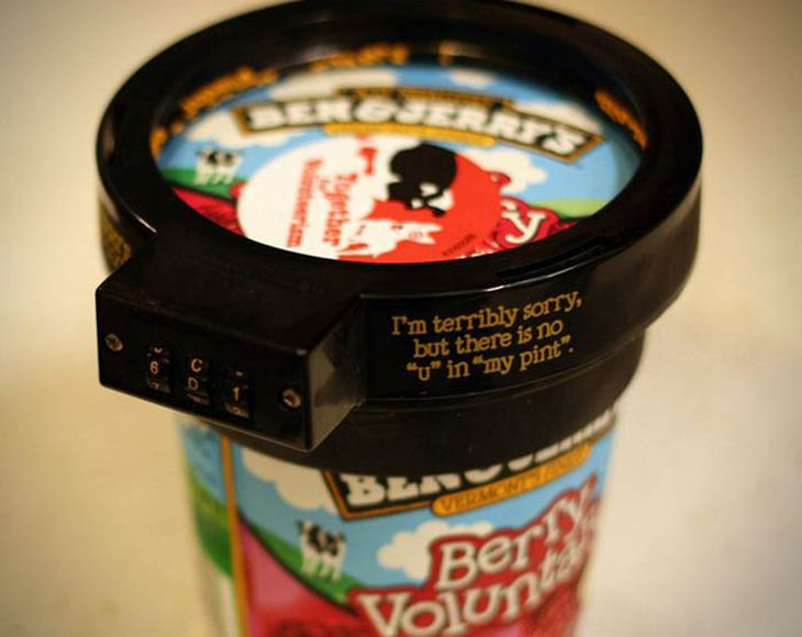 The Uphoria-lock ice cream lock keeps your ice cream safe from others.