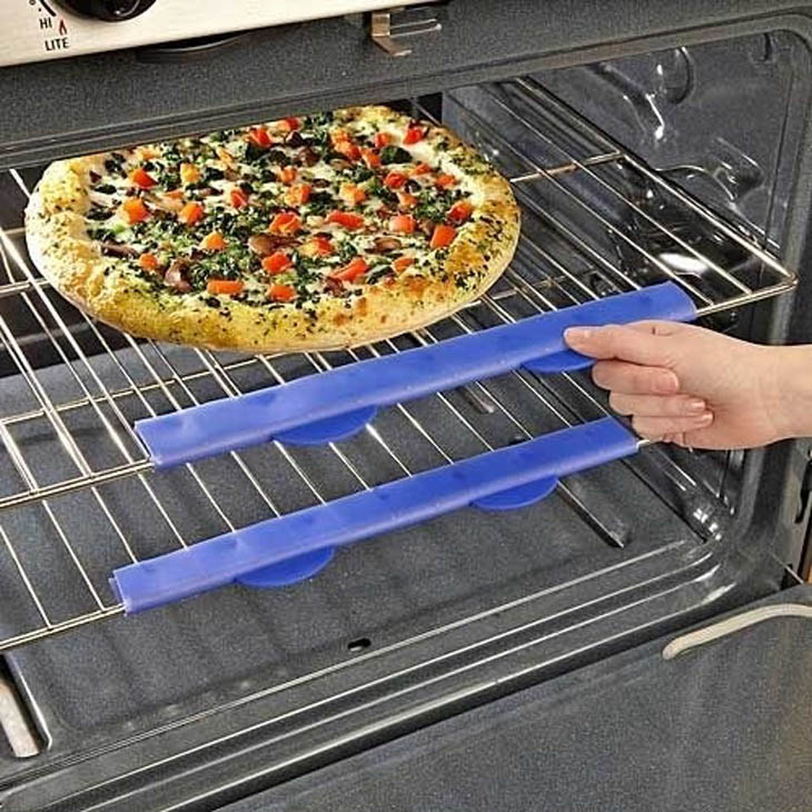 This silicone oven shelf guard helps prevent burns.