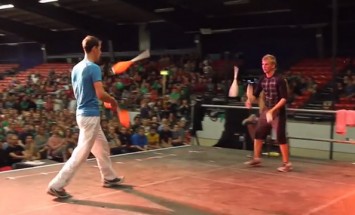 I Bet You’ve Never Heard About This Kind Of Combat Juggling Ever! It’s Brilliant!