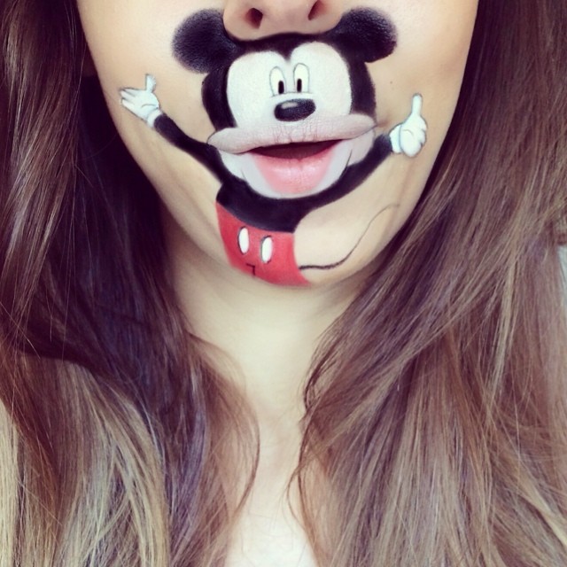 mickey mouse themed face paint