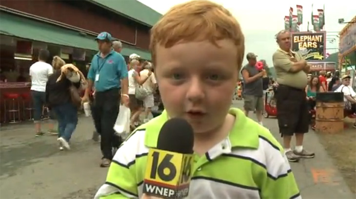 Kid Steals The Show Who Has Never Been On Live TV Before.