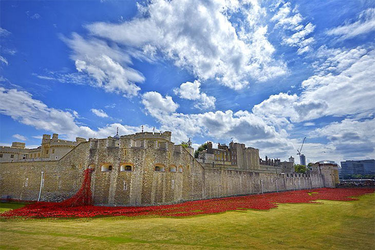 Blood Swept Lands and Seas of Red at The Tower of London, UK.