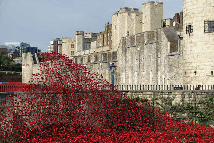 Blood Swept Lands and Seas of Red at The Tower of London, UK.