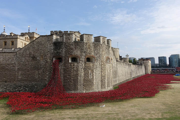 Blood Swept Lands and Seas of Red at The Tower of London, UK.