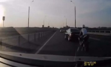 This Will Be The Craziest Motorcycle Accident You’ve Ever Seen. My Jaw Dropped At 0.20!