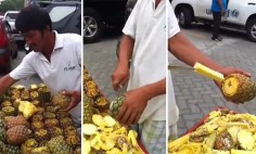 You’ve Been Peeling Pineapple The Wrong Way Your Whole Life! Must See!