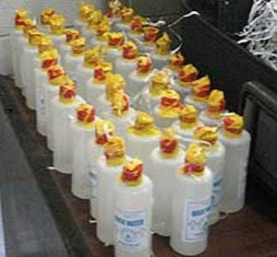Creative Smuggling Tricks - 42 bottles of liquid ketamine, declared as holy water.