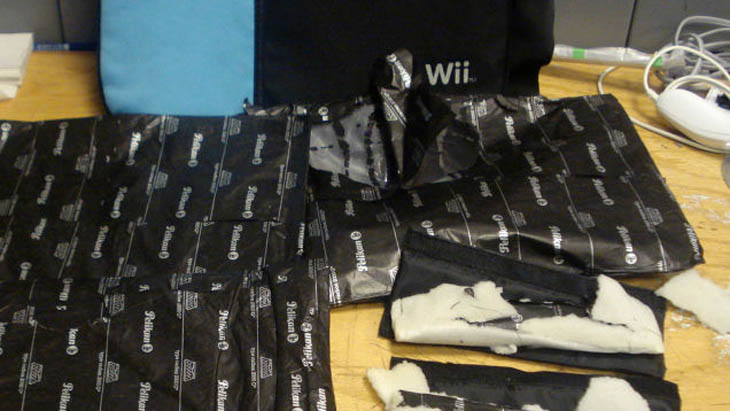 Wii-pads stuffed with marijuana.