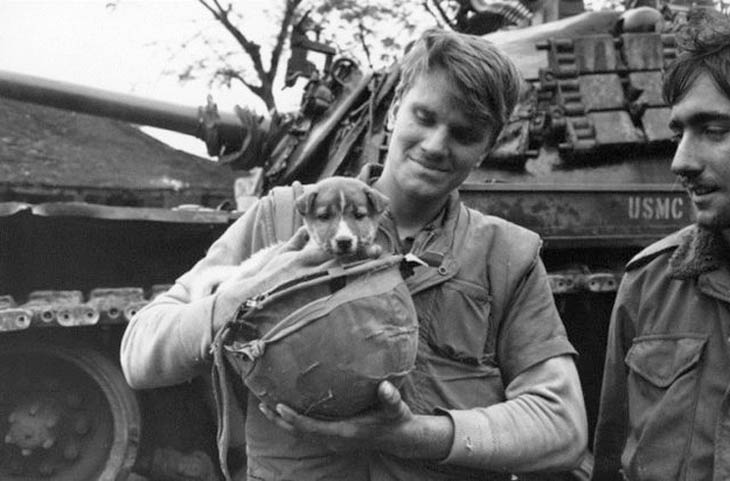 Soldiers With Their Pets