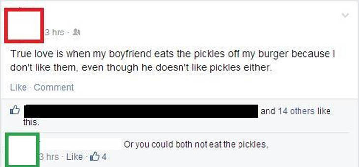 This person unfamiliar with how pickles work.