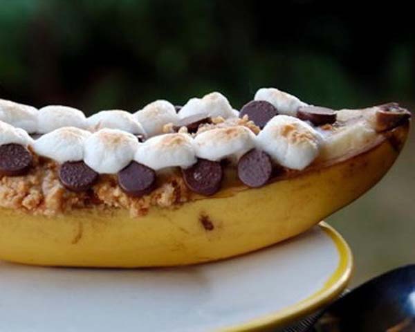 Who would say NO to melted banana split with whip-cream.