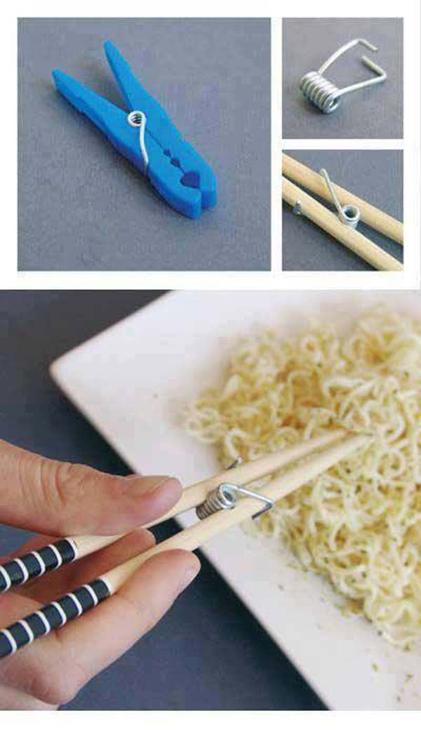 This is very easy to eat with chopsticks.