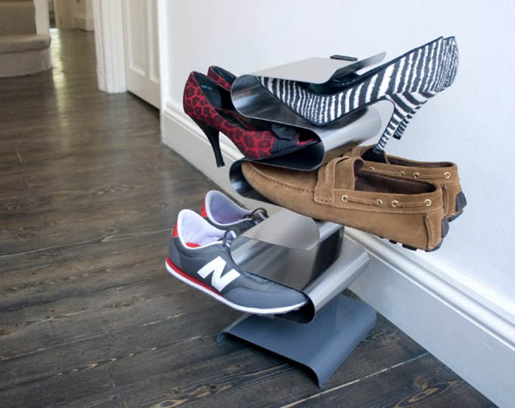 Space-Saving Creative Furniture Design - Nest Shoe Rack