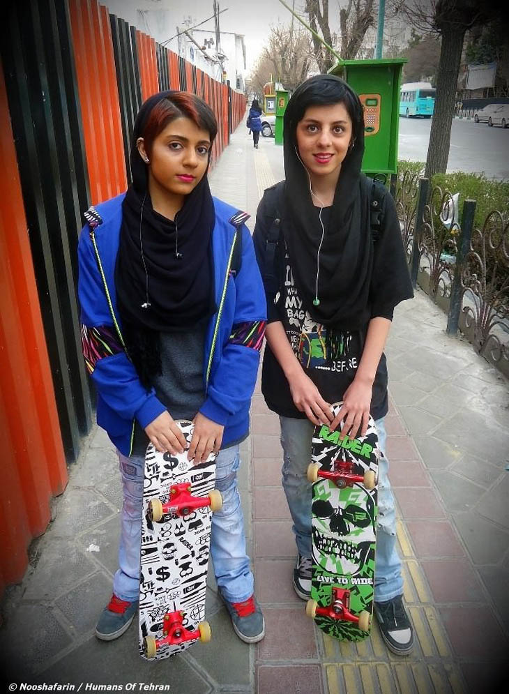 Skater girls in Tehran.