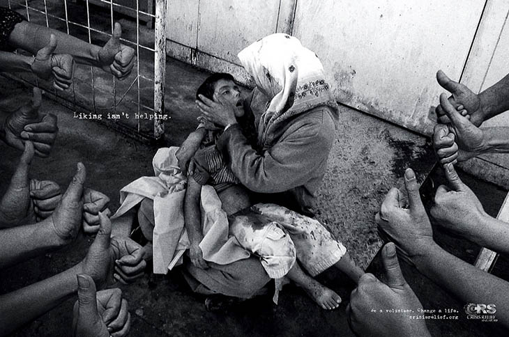 Liking Isn’t Helping. Be A Volunteer. Change A Life