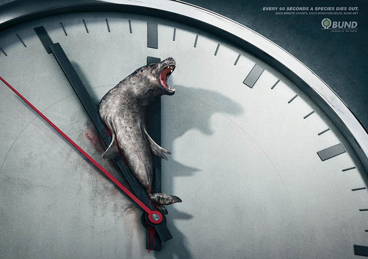 Social Issue Ads - Every 60 Seconds a Species Dies Out. Each Minute Counts