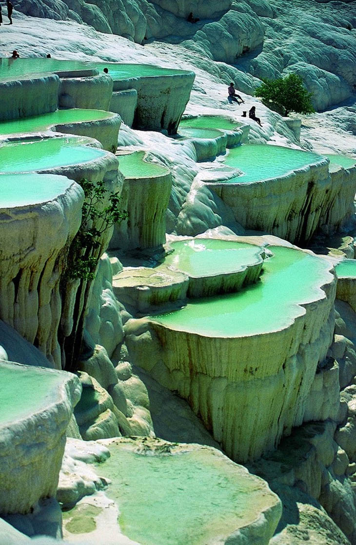 Awesome Lounging Places - Natural pool in Pamukke, Turkey.