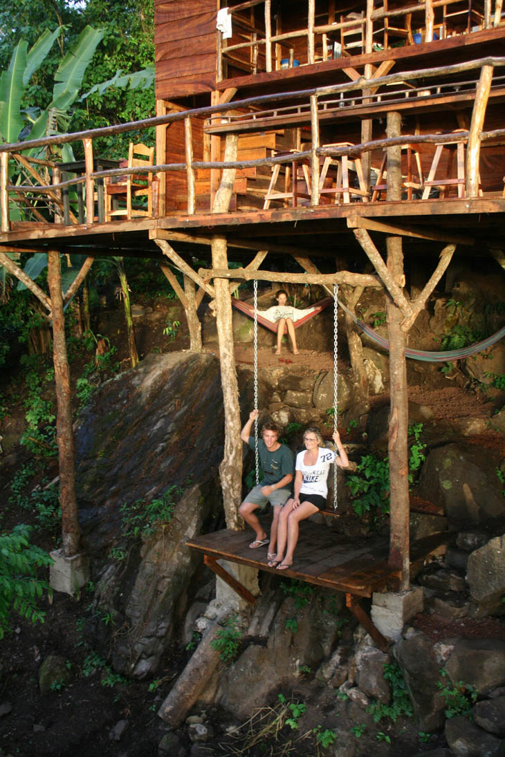 Treehouse with secret swing in Granada, Nicaragua.