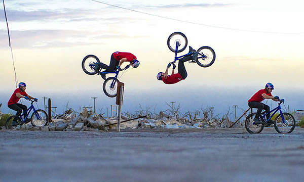 Cool Footage Of World's First Bump Front Flip Ever Recorded.