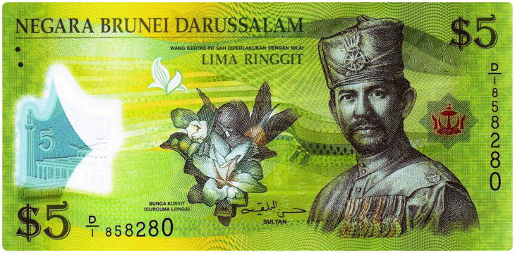 Brunei (Currency: Brunei dollar)