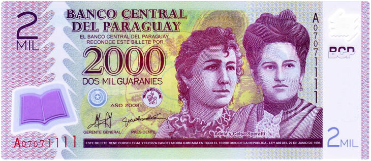 Paraguay (Currency: Paraguayan guaraní)