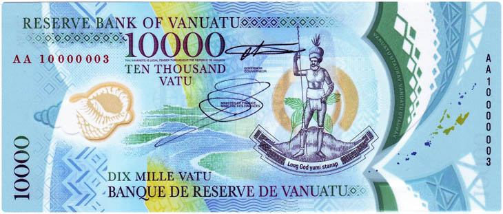 Vanuatu (Currency: Vanuatu vatu)