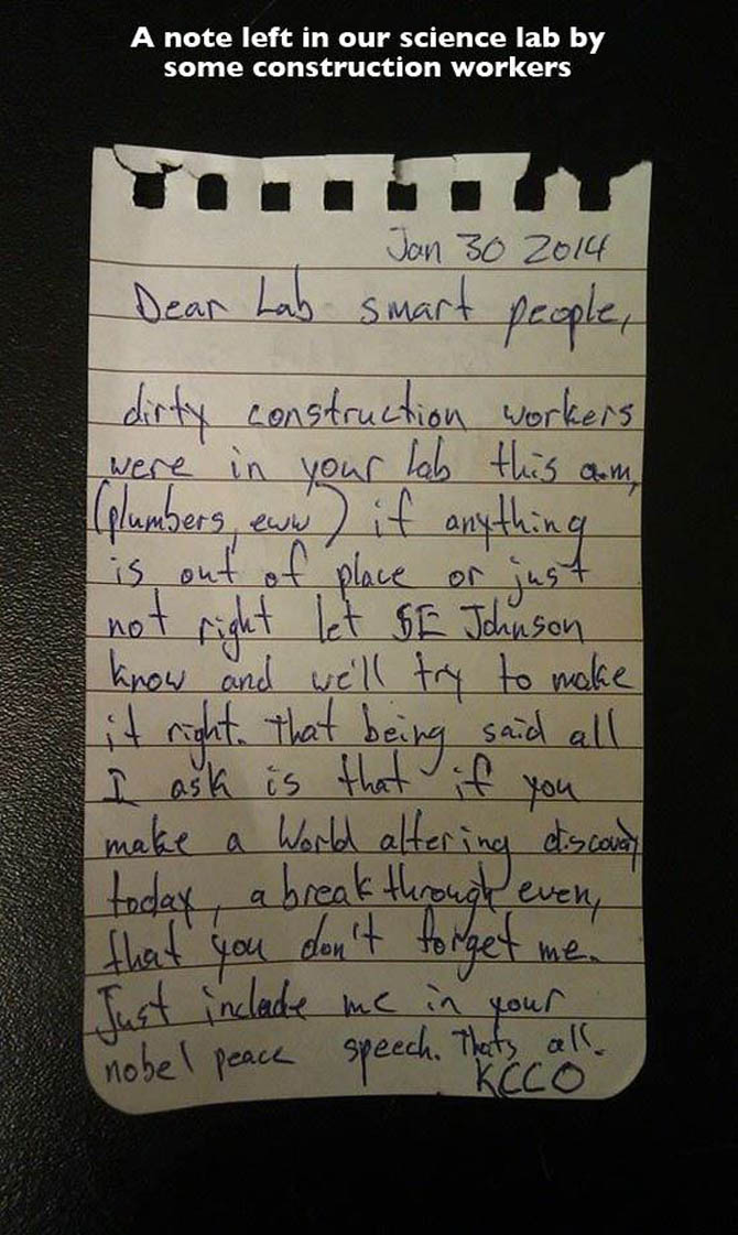 Funny But Important Notes From Total Strangers