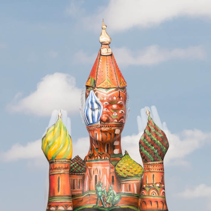 Body Painting Art - St. Basil's Cathedral