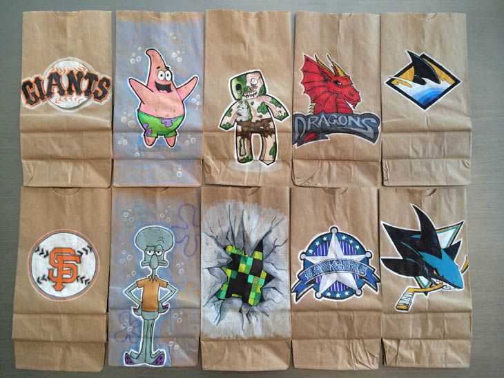 Lunch Bags Art - Some bags for a friend