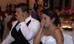 Father’s Wedding Surprise Makes Bride And Groom Break Down In Tears.