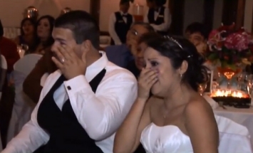 Father’s Wedding Surprise Makes Bride And Groom Break Down In Tears.