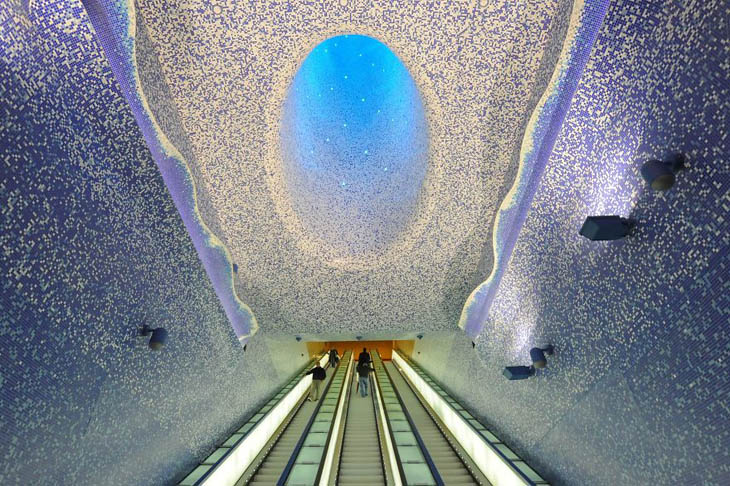 Beautiful Subway Stations - Toledo Metro Station, Naples, Italy