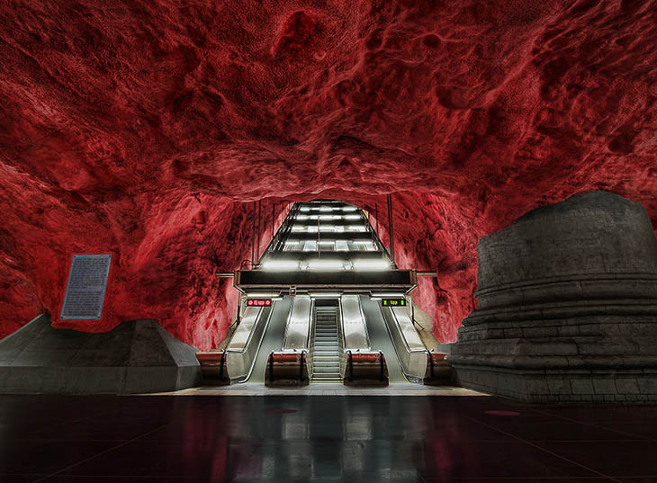 Beautiful Subway Stations - Solna Station, Stockholm, Sweden